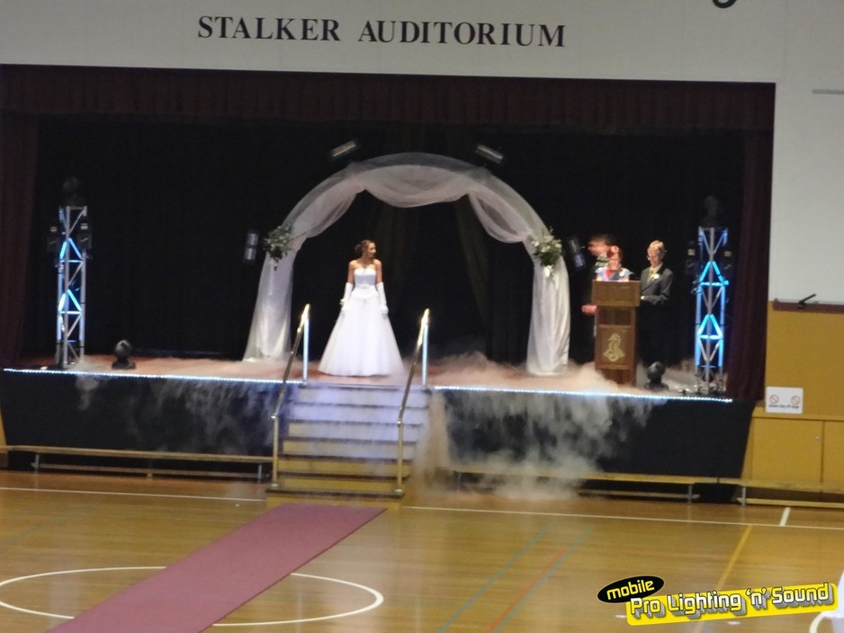 Mobile Pro Lighting 'n' Sound Pic 1 - Special effects in use for a school debutant