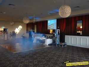 Mobile Pro Lighting 'n' Sound Pic 4 - Custom gobos for a sports club presentation evening