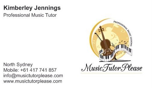 Music Tutor Please Pic 1 - Business Card