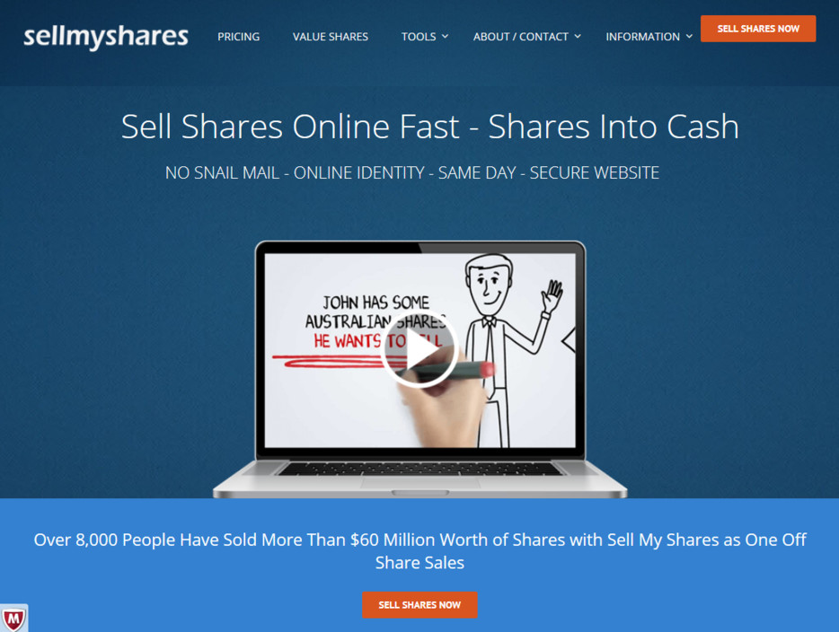 how to sell my shares online