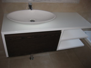 Seinors Plumbing Pic 3 - Wall Hung Vanity Installation