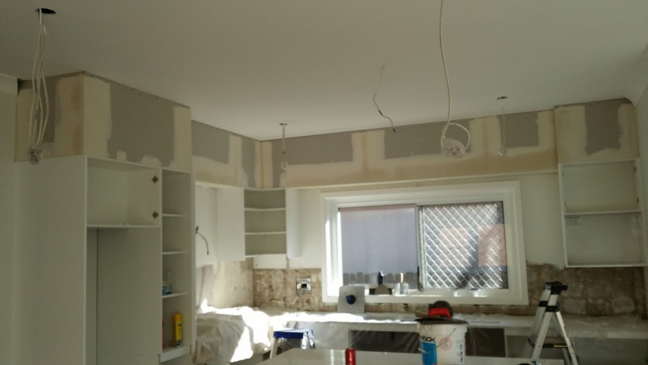 Refined Interior Linings Pic 1 - Building bulkheads at a kitchen