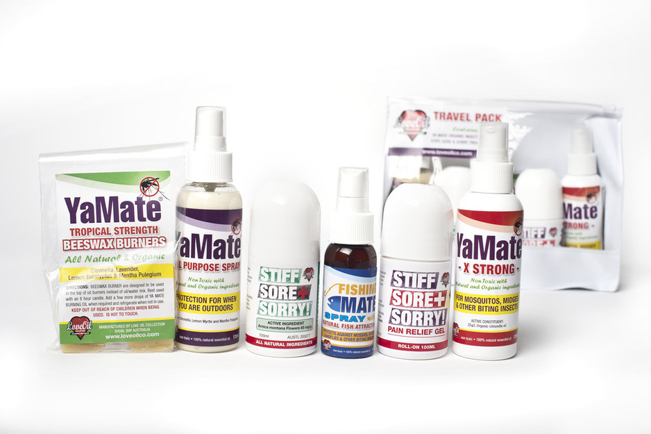 Ya Mate Pic 1 - Our range of insect repellents plus our STIFF SORE SORRY products