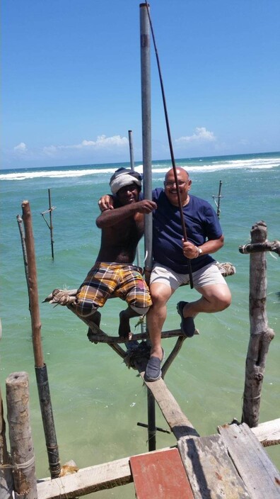 Pete's Travelling Pan's Pic 1 - Pieter Siebel and stilit fisherman in Hambantota