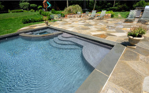 STONE PAVERS Pic 3 - BLUESTONE POOL COPING PRICE 16pc WITH CRAZY PAVING POOL PAVERS PRICE 55m2