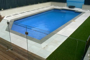 STONE PAVERS Pic 5 - BLUESTONE POOL COPING PRICE 24pc WITH WHITE GRANITE POOL PAVERS PRICE 89m2