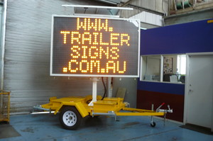 Trailer Signs Pic 5 - VMS Board for hire