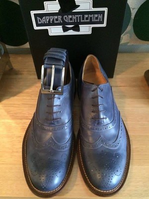 Dapper Gentlemen Pic 4 - Dapper Gentlemen Gatsby Brogue Finished in a Russian Blue