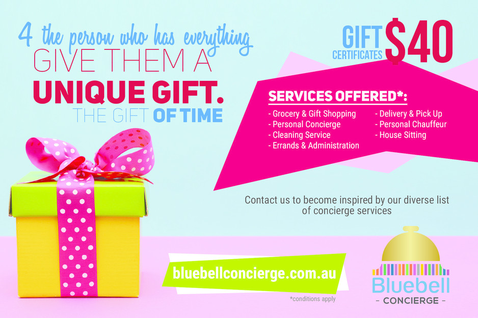 Bluebell Concierge Pic 1 - Special Offer give yourself family and anyone special the unique gift the gift of Time