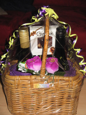 Affordable Theme Baskets Pic 4 - wine chocolates basket