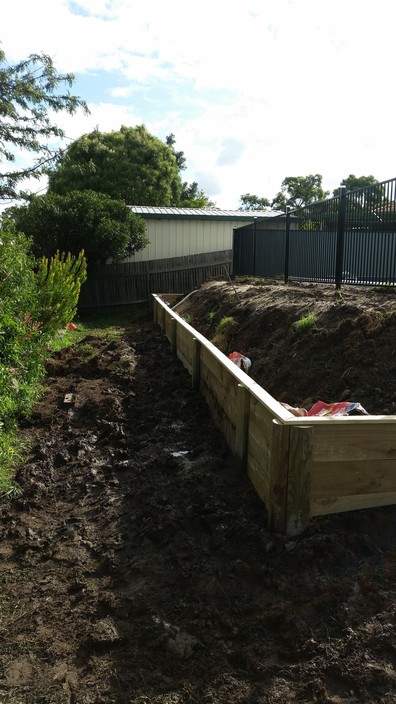 Ground Disturbance Excavations Pic 1 - Maryland retaining wall for Mr and Mrs Turner