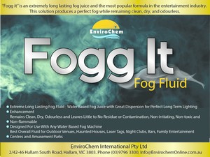 EnviroChem International P/L Pic 2 - Super Concentrated Fog Juice Smoke making DJs Choice