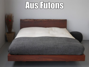 Aus Futons Pic 5 - Jarrah floating base with natural edge headboard