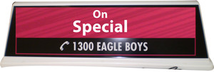 LED Magnetic Roof Sign Pic 5 - Eagle Boys pizza roof illuminated sign Provides best advertisement for Pizza or Night operated business