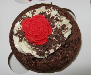 Lyn's Little Cake Delights Pic 4 - Chocolate Cupcake with Rose