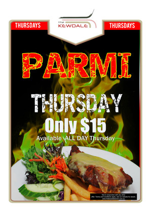 The Kewdale Tavern Pic 4 - Parmi chips and salad only 15 all day Thursdays