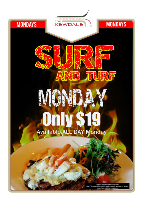 The Kewdale Tavern Pic 1 - Surf and Turf Monday All day only 19