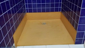 Ian the Tiler Pic 5 - Water proofing off shower bases