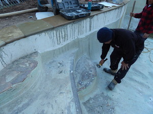 Western Suburbs Swimming Pool Services Pic 5 - Preparing pool for a new interior Getting rid of any old drummy and loose existing interior