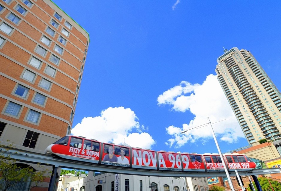 Lensman Sydney Pic 1 - Monorail passing through Hay Market