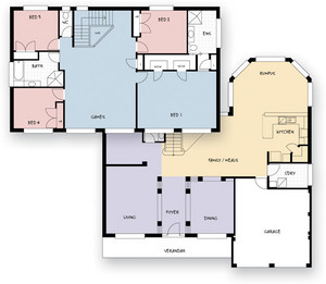 Gosford Air-Conditioning Pic 4 - double level floor plan