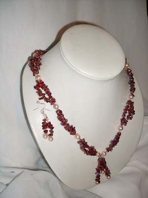 susans original hand made jewellry Pic 3 - deep red pearl 4500