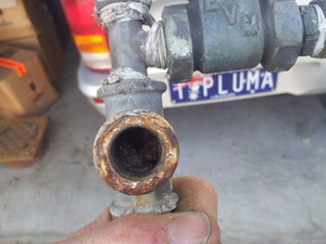 Hts Plumbing Pic 2 - If your pipes are old they are probably clogged with gunk This was taken from a house in coburg Upgrade to fresh new piping or get a water filter system installed