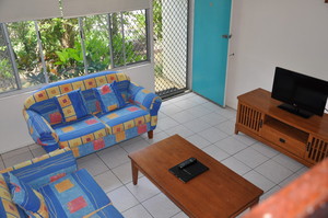 Palm Waters Holiday Villas Pic 2 - Twin apartment Lounge room