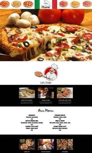 Website Design and Development Pic 3 - Pizzeria onepage website layout