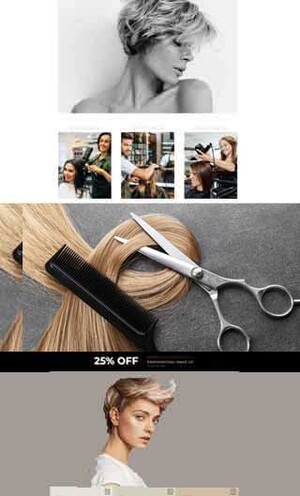 Website Design and Development Pic 4 - Hair Salon onepage website layout