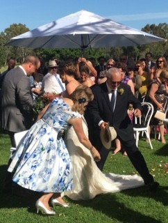 Eternal Flame Ceremonies Pic 3 - Dont step on the Wedding Dress Dad Hahaha