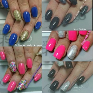 El Amore Nails & Beauty Pic 2 - Coloured acrylics by El Amore Nails Beauty