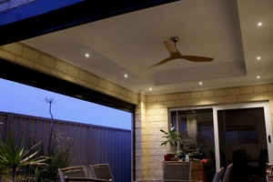 Allspark Electrical and Communications Pic 4 - Patio fitted with dimmable LED star lights in the bulk head and a remote controlled ceiling fan