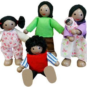 My Wooden Toys Pic 4 - Black Doll Family