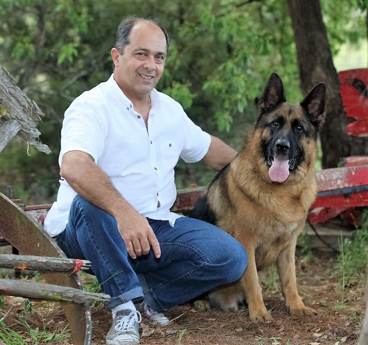 Dogwise Behaviour and Training Pic 1 - John Vella with his German Shepherd Harley