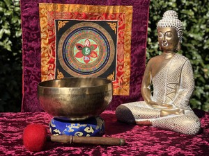 Lucky Thanka Pic 5 - Singing Bowl and Mandala Thangka Painting