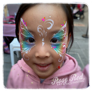 Rosy Red Face Painting Pic 4