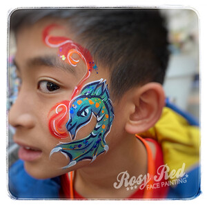 Rosy Red Face Painting Pic 5