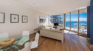 Sandcastle At The Beach Pic 5 - Dining Lounge room with Balcony Ocean Views