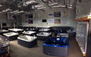 Indoor Outdoor Spas Pic 3 - Our warehouse at Somersby