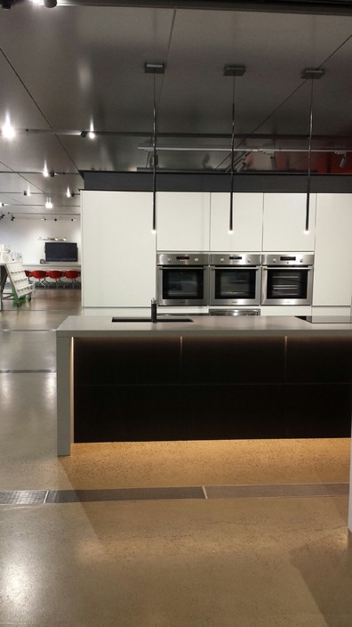 Kitchen Elegance Pic 1 - Designed by our in house Interior Designer for the Caesarstone Australia Showroom display in Alexandria