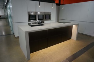 Kitchen Elegance Pic 2 - Designed by our in house Interior Designer for the Caesarstone Australia Showroom display in Alexandria