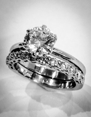 Alan Weiss Fine Jewellery Pic 3 - This is a Classic diamond Solitaire and diamond set wedding band both in 950 Platinum Hand Crafted