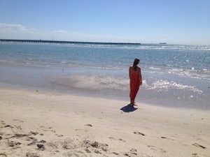 Ella Bache Rye Beach Salon and Spa Pic 2 - walking on the beach after a spray tan opposite our Salon