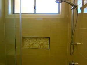 Style Tiles and Bathroom Pic 4 - SHOWCASING THE ADVANTAGE OF A NICHE IN LIEU OF SHOWER CADDIES