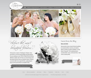 Exist Online Web Development & Graphic Design Pic 5 - Sara Meredith Wedding Designer Florist Website Design Development