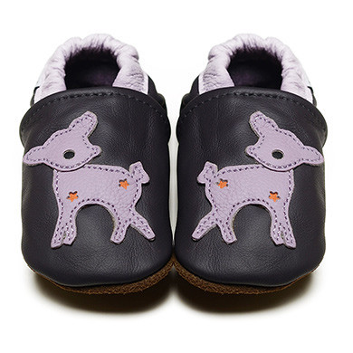 Fox & Frog Pic 1 - Bambi Soft Sole Girls Baby Shoes at Fox Frog