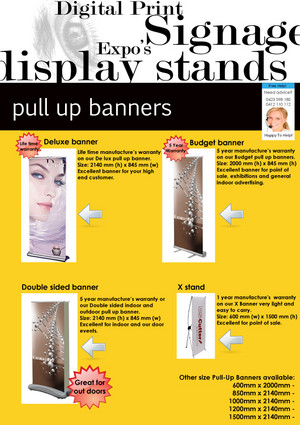 Visual Innovations Australia Pic 2 - Variety of Pull up Banners