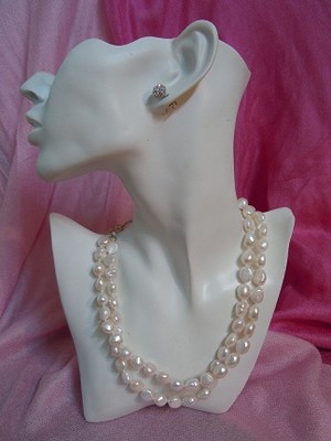 The Powder Room by Kylie Pic 5 - Double Potato Pearl Necklace