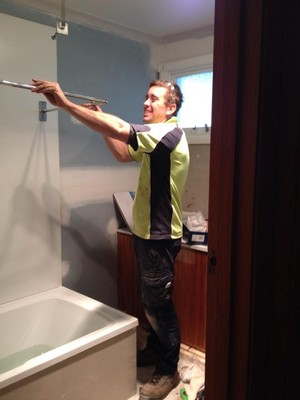 Kiely Plumbing Pty Ltd Pic 4 - Adam working on a bathroom renovation